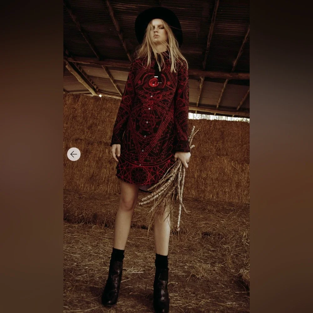 BlackMilk Secret Society Red Business Time Shirt Dress, NWT - Picture 4 of 5